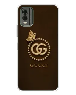 Чехол для Nokia C32 с картинкой «Gucci — золотая бабочка»