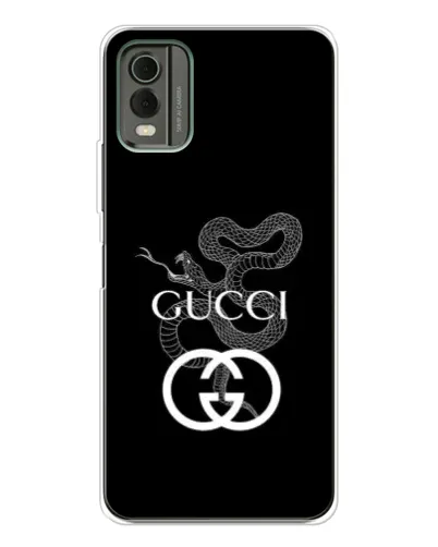 Чехол для Nokia C32 с картинкой «Gucci — серебряная змея»