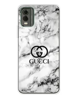 Чехол для Nokia C32 с картинкой «Gucci — мраморный шик»
