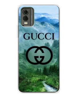 Чехол для Nokia C32 с картинкой «Gucci — горный пейзаж»