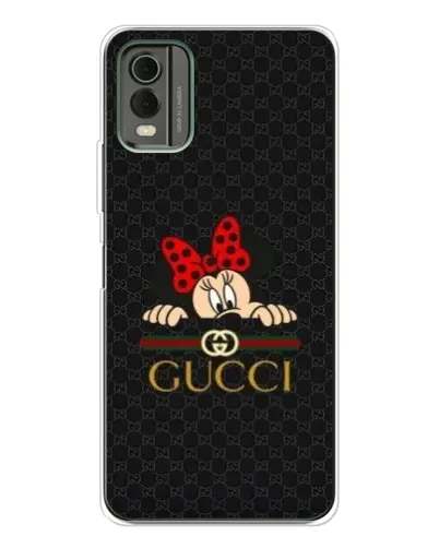 Чехол для Nokia C32 с картинкой «Минни Маус Gucci — черный»