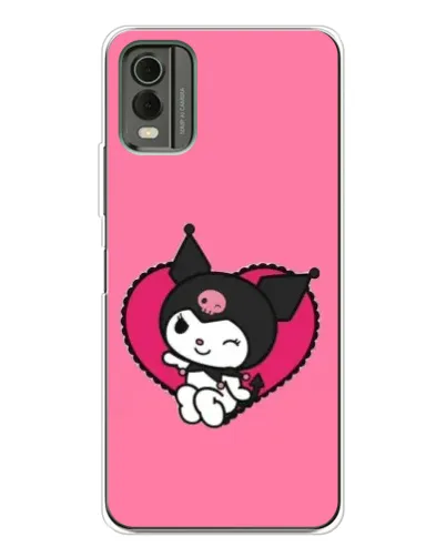 Чехол для Nokia C32 с картинкой «Kuromi — любовь в сердце» Чехол для Nokia C32 с картинкой «Kuromi — любовь в сердце»