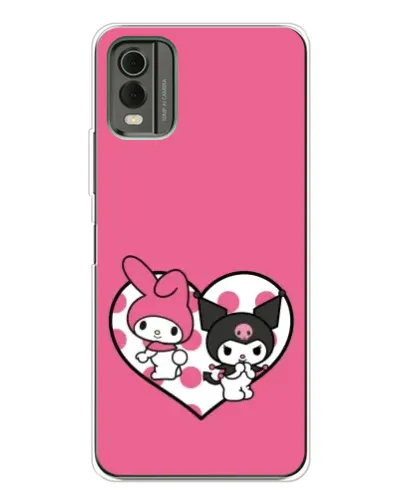 Чехол для Nokia C32 с картинкой «Kuromi и My Melody» Чехол для Nokia C32 с картинкой «Kuromi и My Melody»