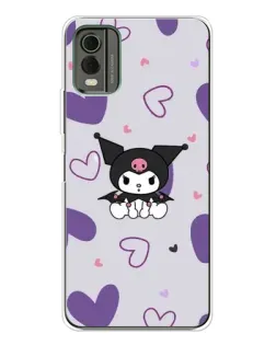 Чехол для Nokia C32 с картинкой «Kuromi и лавандовые сердца» Чехол для Nokia C32 с картинкой «Kuromi и лавандовые сердца»