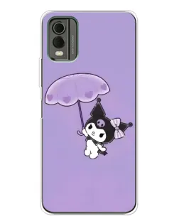 Чехол для Nokia C32 с картинкой «Kuromi с зонтиком» Чехол для Nokia C32 с картинкой «Kuromi с зонтиком»