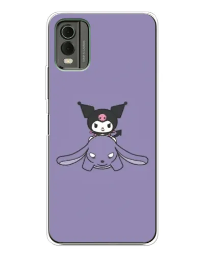 Чехол для Nokia C32 с картинкой «Kuromi на лиловом фоне» Чехол для Nokia C32 с картинкой «Kuromi на лиловом фоне»