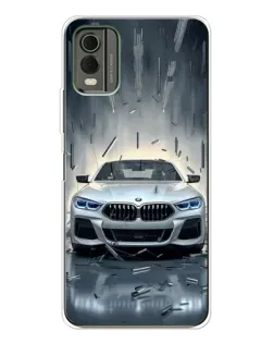 Чехол для Nokia C32 с картинкой «BMW в свете фар»