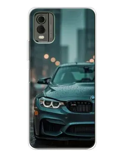 Чехол для Nokia C32 с картинкой «BMW в огнях города»