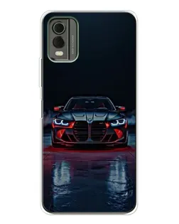 Чехол для Nokia C32 с картинкой «BMW на мокрой дороге»