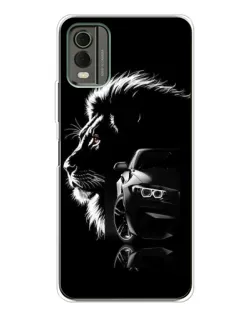 Чехол для Nokia C32 с картинкой «BMW и лев»