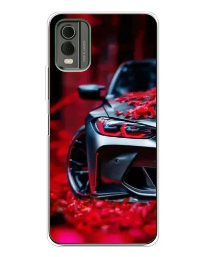 Чехол для Nokia C32 с картинкой «Спортивная BMW и цветы» Чехол для Nokia C32 с картинкой «Спортивная BMW и цветы»