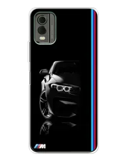 Чехол для Nokia C32 с картинкой «Силуэт BMW в темноте»