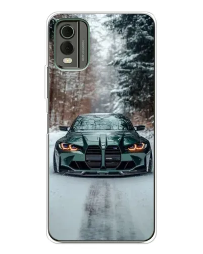 Чехол для Nokia C32 с картинкой «BMW в зимнем лесу» Чехол для Nokia C32 с картинкой «BMW в зимнем лесу»