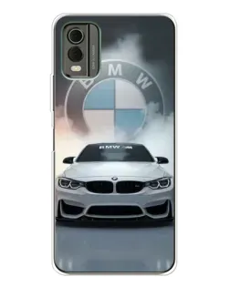 Чохол для Nokia C32 з картинкою «BMW в білому диму»
