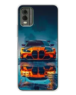Чохол для Nokia C32 з картинкою «BMW — золота емблема»