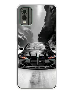 Чохол для Nokia C32 з картинкою «BMW — акварельний дрифт»
