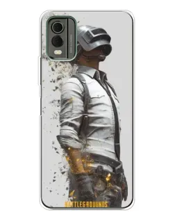 Чехол для Nokia C32 с картинкой «PUBG — боец в пыли»