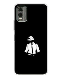 Чехол для Nokia C32 с картинкой «PUBG — белый шлем»