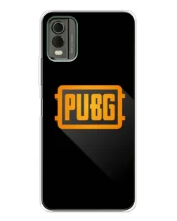 Чехол для Nokia C32 с картинкой «PUBG — рамка лого»