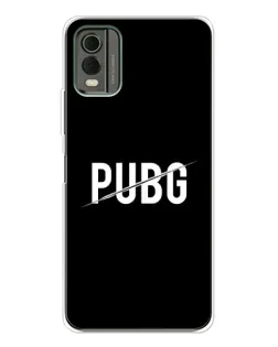 Чехол для Nokia C32 с картинкой «PUBG — белый логотип»