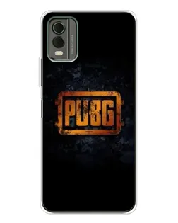 Чехол для Nokia C32 с картинкой «PUBG — золотой логотип»