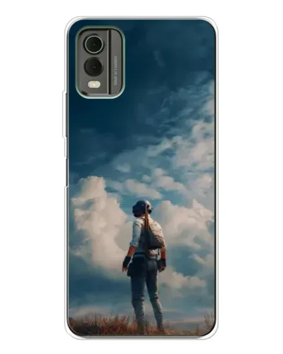 Чехол для Nokia C32 с картинкой «Герой PUBG на скале» Чехол для Nokia C32 с картинкой «Герой PUBG на скале»
