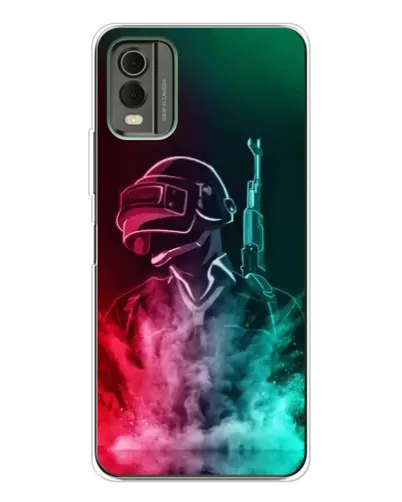 Чехол для Nokia C32 с картинкой «PUBG — огненный воин» Чехол для Nokia C32 с картинкой «PUBG — огненный воин»