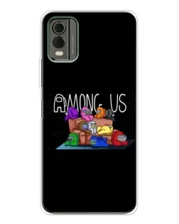 Чехол для Nokia C32 с картинкой «Логотип Among Us» Чехол для Nokia C32 с картинкой «Логотип Among Us»