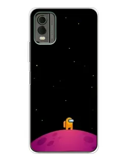 Чехол для Nokia C32 с картинкой «Одинокий герой на планете» Чехол для Nokia C32 с картинкой «Одинокий герой на планете»