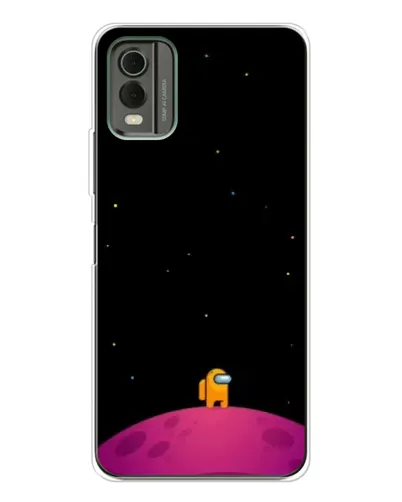 Чехол для Nokia C32 с картинкой «Одинокий герой на планете» Чехол для Nokia C32 с картинкой «Одинокий герой на планете»