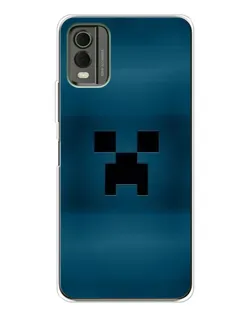 Чехол для Nokia C32 с картинкой «Крипер текстура»