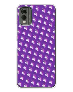 Чехол для Nokia C32 с картинкой «Единороги на фиолетовом» Чехол для Nokia C32 с картинкой «Единороги на фиолетовом»