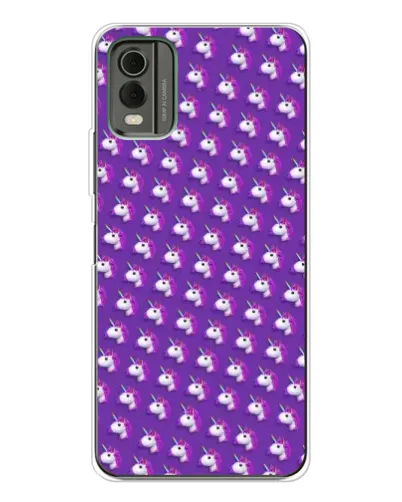 Чехол для Nokia C32 с картинкой «Единороги на фиолетовом»