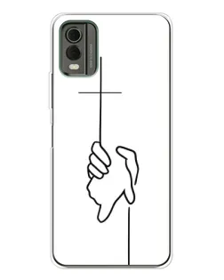 Чехол для Nokia C32 с картинкой «Рука держит»