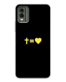 Чехол для Nokia C32 с картинкой «Сердце и Крест»