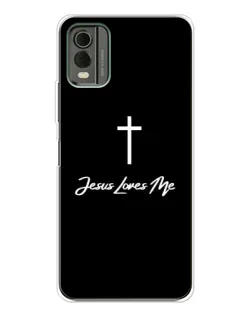 Чехол для Nokia C32 с картинкой «Иисус любит тебя»