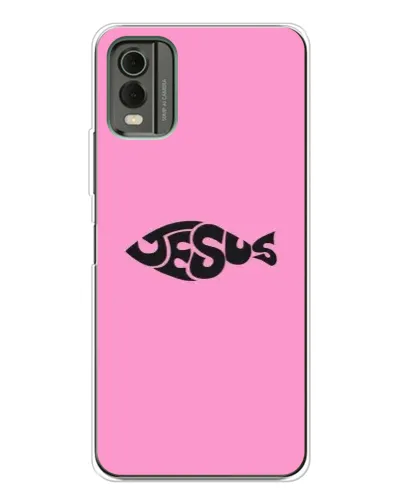 Чехол для Nokia C32 с картинкой «Розовый символ Jesus» Чехол для Nokia C32 с картинкой «Розовый символ Jesus»