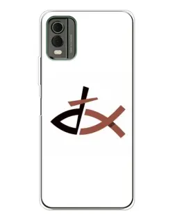 Чехол для Nokia C32 с картинкой «Рыба и крест»