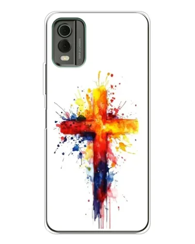 Чехол для Nokia C32 с картинкой «Акварельный крест» Чехол для Nokia C32 с картинкой «Акварельный крест»