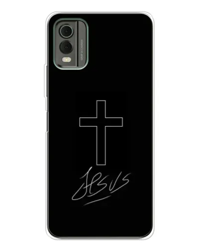Чехол для Nokia C32 с картинкой «Графический крест Jesus» Чехол для Nokia C32 с картинкой «Графический крест Jesus»