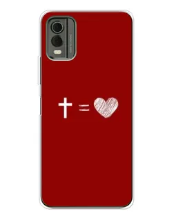 Чехол для Nokia C32 с картинкой «Уравнение любви»