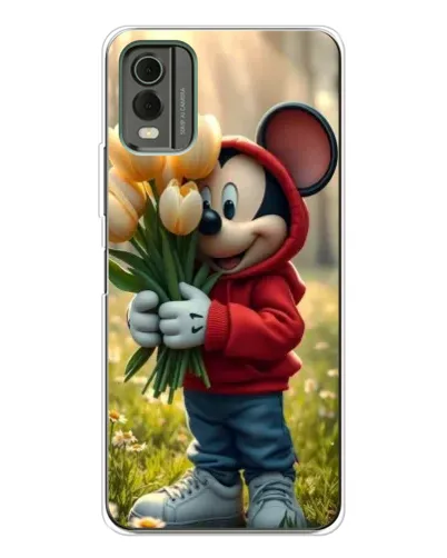 Чехол для Nokia C32 с картинкой «Микки с тюльпанами» Чехол для Nokia C32 с картинкой «Микки с тюльпанами»
