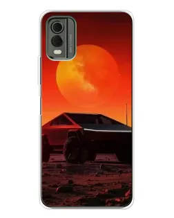 Чехол для Nokia C32 с картинкой «Cybertruck на Марсе» Чехол для Nokia C32 с картинкой «Cybertruck на Марсе»