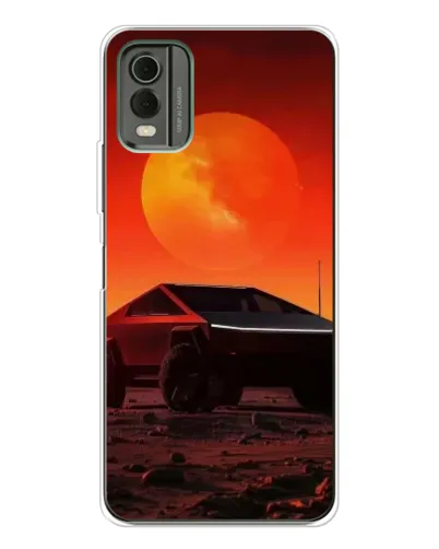 Чехол для Nokia C32 с картинкой «Cybertruck на Марсе» Чехол для Nokia C32 с картинкой «Cybertruck на Марсе»