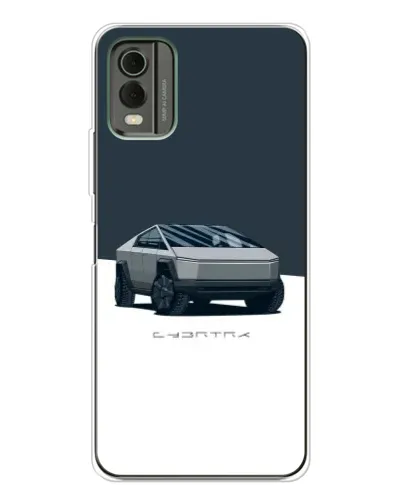 Чехол для Nokia C32 с картинкой «Серебристый Cybertruck Tesla» Чехол для Nokia C32 с картинкой «Серебристый Cybertruck Tesla»