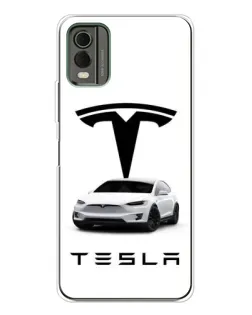 Чехол для Nokia C32 с картинкой «Tesla White Style»