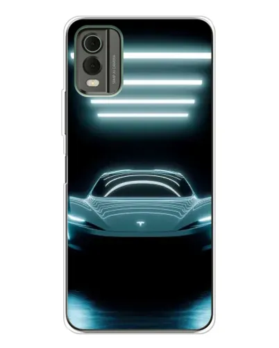 Чехол для Nokia C32 с картинкой «Tesla в неоне» Чехол для Nokia C32 с картинкой «Tesla в неоне»