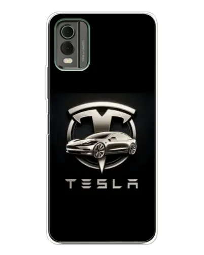 Чехол для Nokia C32 с картинкой «Tesla — серебристое авто» Чехол для Nokia C32 с картинкой «Tesla — серебристое авто»