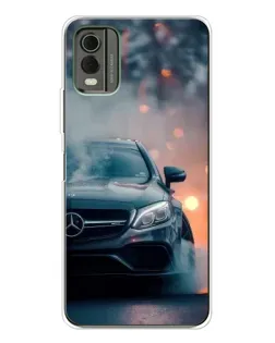 Чехол для Nokia C32 с картинкой «Mercedes — ночной город» Чехол для Nokia C32 с картинкой «Mercedes — ночной город»