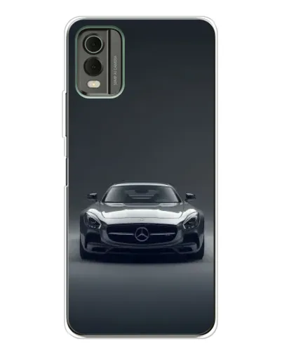 Чехол для Nokia C32 с картинкой «Mercedes на черном»